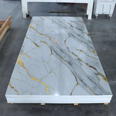 Folha de mármore de PVC para decoração de interiores de 1220x2800 mm