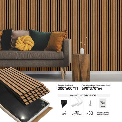 Painel de parede acústico para absorção e decoração do som interior