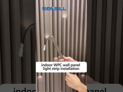 Painel de parede interior do PVC WPC da flauta interna de madeira da grão para a decoração