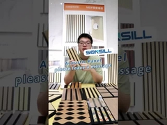 Painel de placa acústica de borda quadrada à prova de fogo Painel de ardósia de madeira para decoração residencial