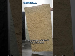 Parede de painel de pedra de poliuretano PU leve artificial falso 1200 * 600 mm