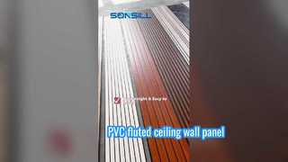 Painel de parede de teto canelado em PVC